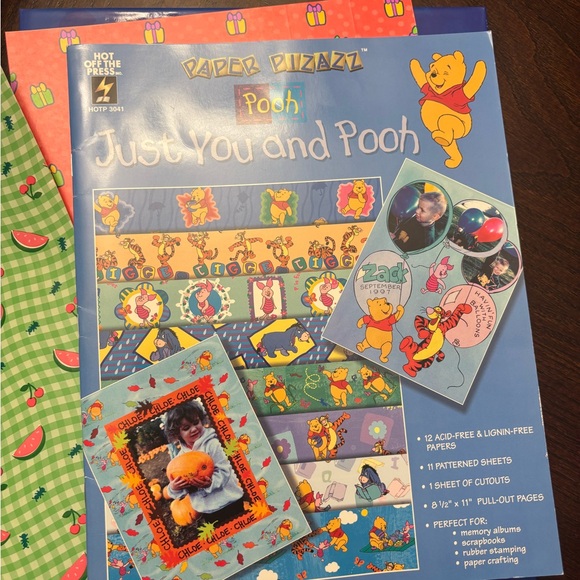 Vintage WINNIE The POOH Sandylion Sticker Deluxe Scrapbook Kit Incomple - Picture 5 of 12